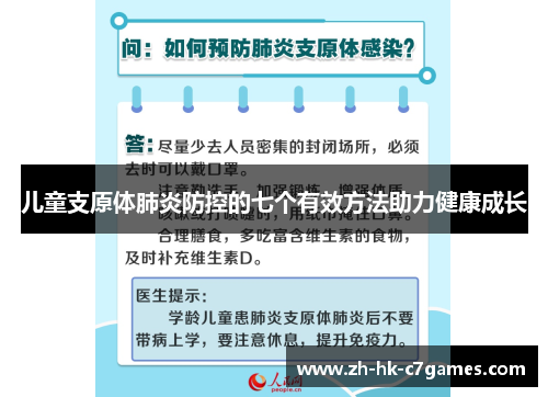 儿童支原体肺炎防控的七个有效方法助力健康成长